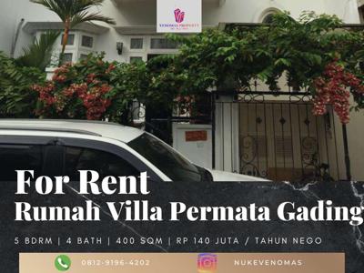 Disewakan Rumah di Perumahan Villa Permata Gading 4 Bedroom 3,5 Lantai