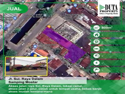 Disewakan Tanah Tepi Jalan Sungai Raya Dalam, Serdam Pontianak