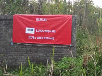 Jual tanah billabong bogor HGB luas 2870m milik pribadi pagar keliling