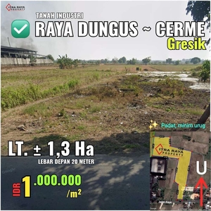 Jual Tanah Nol Jalan Rayadungus Metatu , Cerme, GresiK