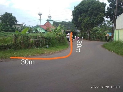 Jual Tanah, Posisi hook Nempel jalan aspal Di Cimahpar Kota Bogor