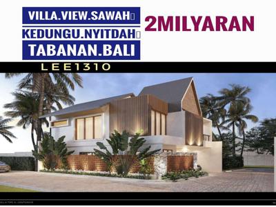 Jual Villa View Sawah dekat pantai Kedungu Tabanan Bali