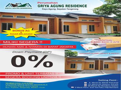 Rumah baru KPR DP 0% free biaya Surat-surat