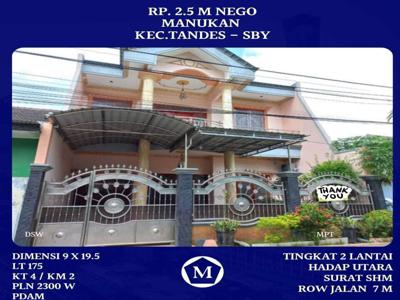 Rumah Surabaya Barat Manukan Tandes Dkt Grand Pakuwon Margomulyo