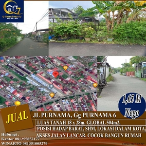 Tanah Jl. Purnama, Gg. Purnama 6, Pontianak, Kalimantan Barat
