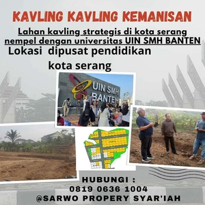 Tanah Kavling Serang Banten nempel dengan universitas UIN SMH Banten