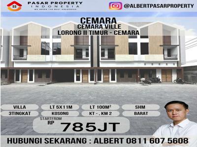 Villa lebar 5 kosong 3 tkt lorong II timur cemara harga Rp 785jt