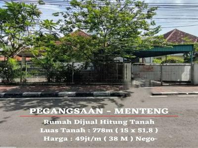 Rumah Dijual Hitung Tanah di Taman Amir Hamzah Pegangsaan, Menteng