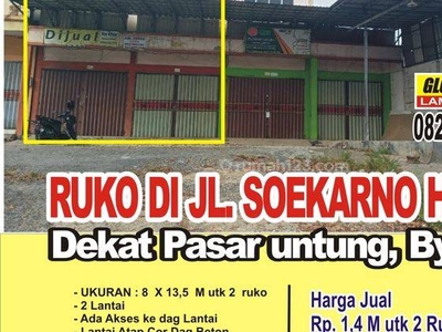 2 Unit Ruko di Jalan Soekarno Hatta Siap Pakai