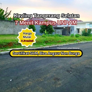 Dekat Kampus UNPAM! Kavling SHM Area Tangerang Selatan Mulai 3Jt-an/m²