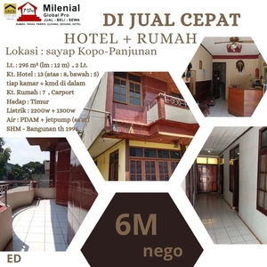 Dijual Cepat Hotel Plus Rumah Di Sayap Kopo Panjunan Bandung
