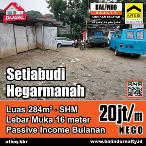 Dijual Tanah Cocok Untuk Investasi Di Hegar Manah Setiabudi