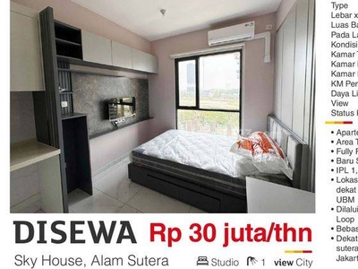 Disewa Apartemen Studio Furnished Bagus Sebelah Ikea Alam Sutera