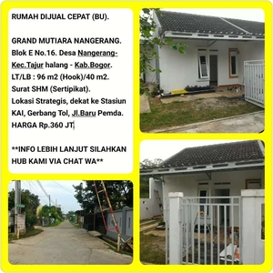 Jual Cepat Tanah 97 m2 Dengan Bangunan 41 m2 Di Tajurhalang 01 - Bogor
