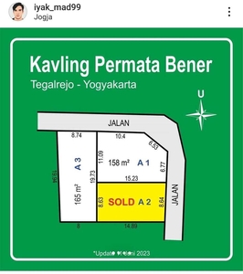 Siap Bangun di Jl Bener,(Kota Jogja), Utara SMAN 2 Yogyakarta