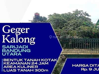 Tanah 300m SHM Jl. Sarijadi, Bandung Bentuk Kotak
