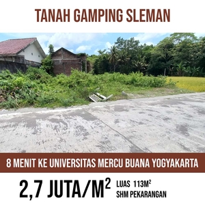 Tanah Sleman 8 menit ke Universitas Mercu Buana Yogyakarta SHM