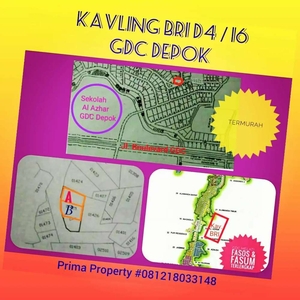 TERMURAH : Kavling D4-16 (312M) BEBAS BANJIR Kavling BRI GDC Depok