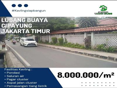 Jual kavling murah lubang buaya cipayung, dilalui angkot