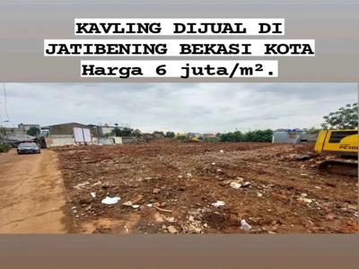 Tanah kavling di jual murah Jatibening pondok gede akses 2 mobil