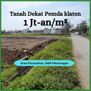 Dekat Alun-alun Klaen Tanah Dijual Sertifikat SHM