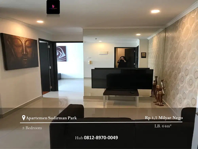 Dijual Apartement Sudirman Park 3BR Full Furnished Low Floor