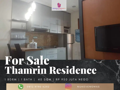 Dijual Apartment Thamrin Residence 1BR Full Furnished View Mas Mansyur
