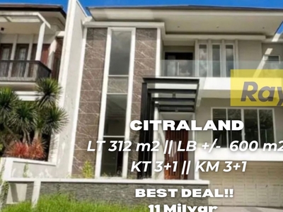 Dijual dijual Rumah Citraland Utama Split Level Modern Mewah