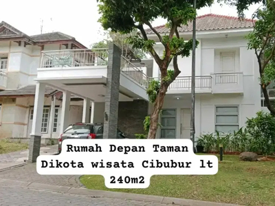 DIJUAL Rumah Depan Taman Cluster depan di Kota Wisata Cibubur