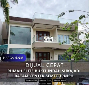 Dijual Rumah Elite Bukit Indah Sukajadi Batam Center Semi Furnish