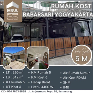 Dijual Rumah kos di Babarsari Yogyakarta