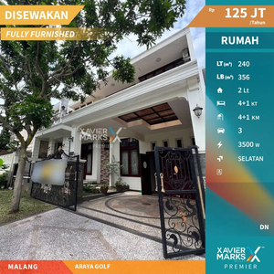 Disewa Rumah Siap Huni Furnished 2 Lantai Di Araya Golf Malang(OLX056)