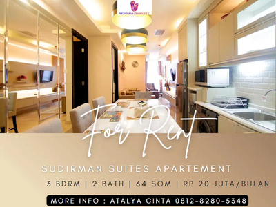 Disewakan Apartement Sudirman Suites Low Floor 3BR Furnished View City