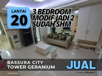 Jual 3 Bedroom Modif Jadi 2 Tower G Apartemen Bassura City