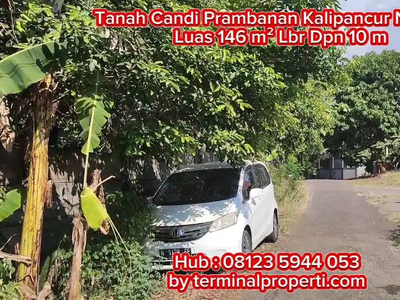 Jual Cepat Tanah Bagus SHM 146 m2 LD 10 m Jl Candi Prambanan Kel Kal