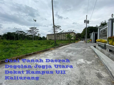 Jual Tanah Daerah Degolan Jogja Utara Dekat Kampus UII Kaliurang