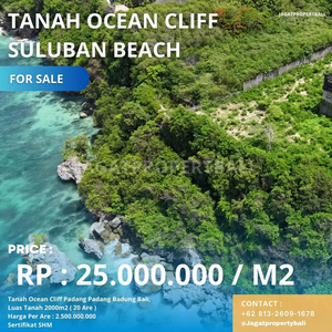 Jual Tanah Ocean Cliff Suluban Beach Padang Padang Badung Bali