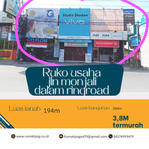 ruko usaha pinggir jalan monjali dalam ringroad istimewa