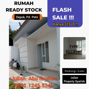 Rumah Baru & Fresh Siap Huni Di Depok - 2KT & 1KM | Akses Mobil, 375JT