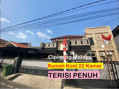 Rumah Kost MURAH 22 Kamar terisi Penuh di Cipinang Melayu, Jakarta