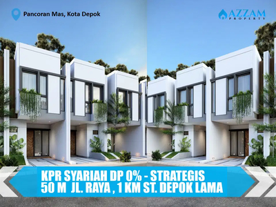 RUMAH KPR SYARIAH DEPOK SELANGKAH JALAN RAYA DAN STASIUN