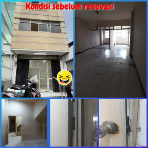 (Sudah renovasi) Disewakan Ruko 3 lt + Rooftop + carport