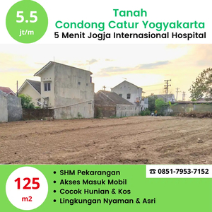 Tanah Jogja Condong Catur 125 m2 5 Menit RS JIH SHM Pekarangan