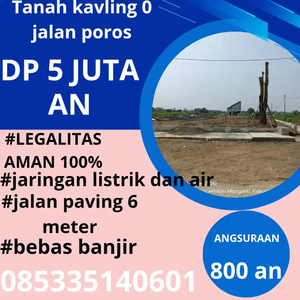 Tanah kavling 0 jalan poros.pranti indah villahe