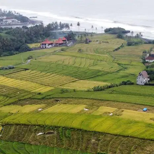 tanah murah tabanan view pantai kawasan villa jalan kaki ke pantai