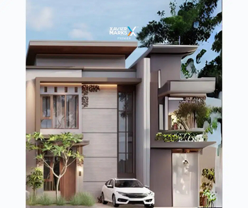 V1 Jual Rumah Modern Minimalis Cantik 2 Lantai Di Cemorokandang Malang
