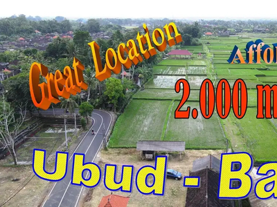 View Sawah dan Gunung 2,000 m2 di Sukawati Ubud