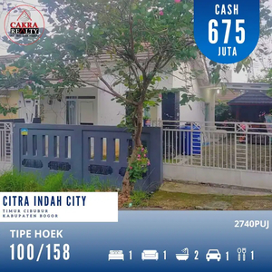 2740.Rumah Hoek Murah 100/158 Citra Indah City Jonggol Cileungsi