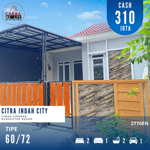 2770.Rumah Bagus Murah 60/72 Citra Indah City Cileungsi Bogor