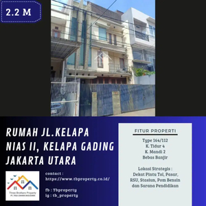 DIJUAL (CESSIE) - JL. KELAPA NIAS II KEC. KELAPA GADING JAKARTA UTARA